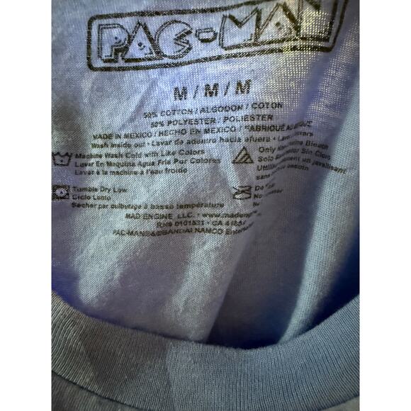 Pac-Man 80s Retro Arcade Game Graphic Tee, Blue, Unisex Size Medium - Picture 6 of 6